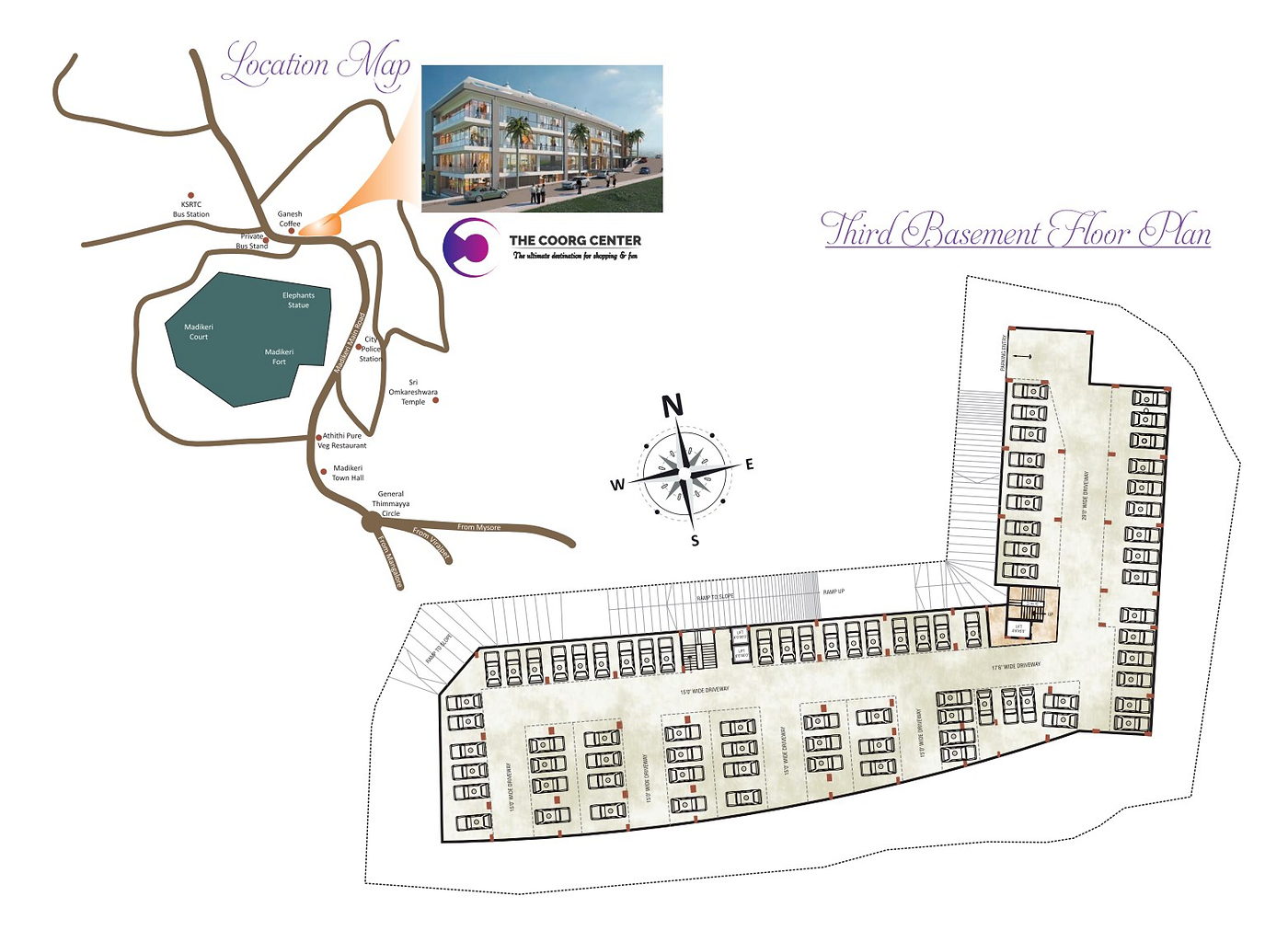 The Coorg Centre location and roof enhanced floor plan