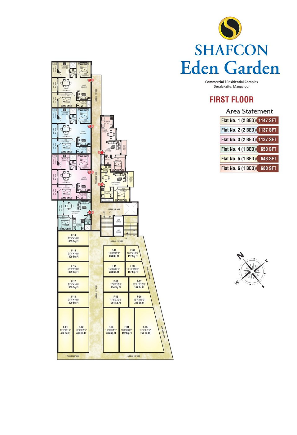 Shafcon Eden Garden 1 first floor plan