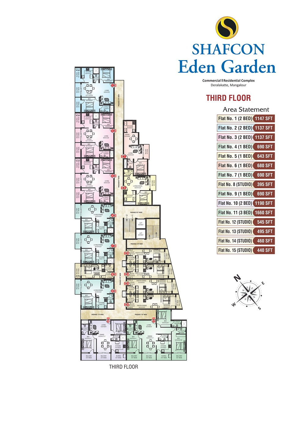 Shafcon Eden Garden 1 third floor plan