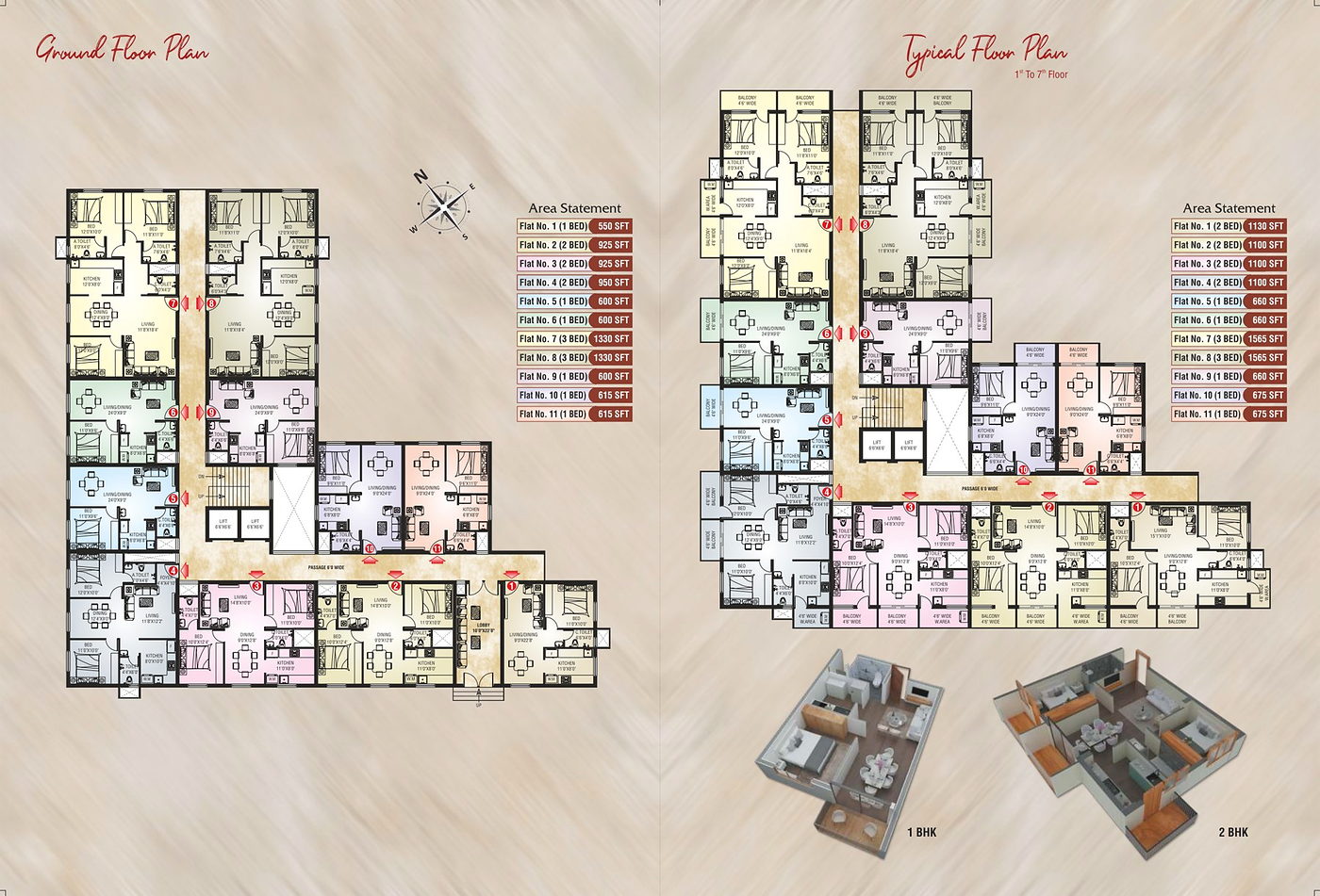 Shafcon Eden Garden 2 ground and typical floor plans