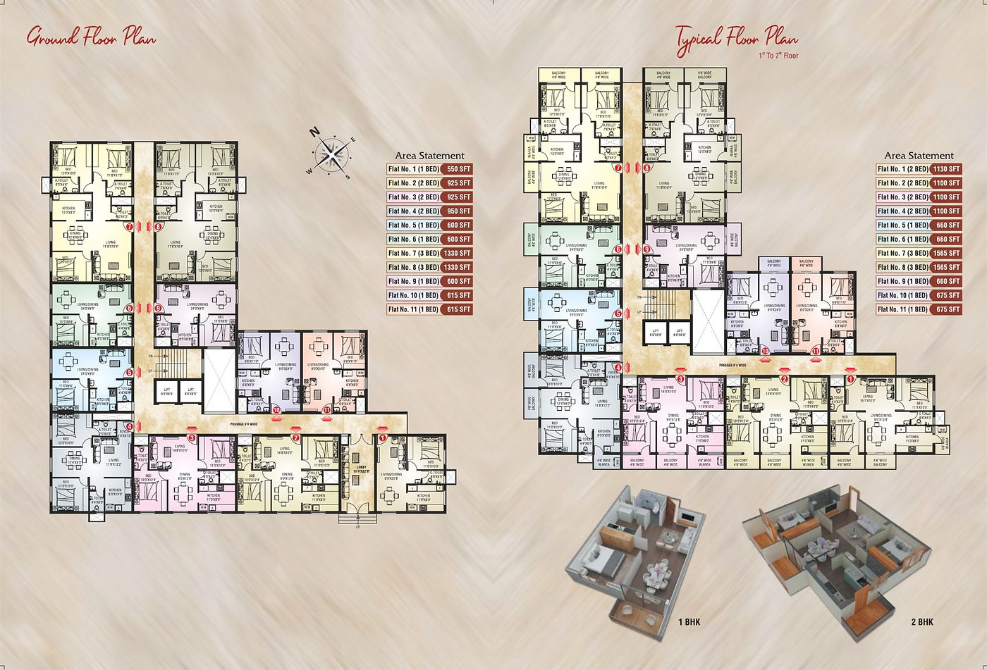 Shafcon Eden Garden 2 ground and typical floor plans