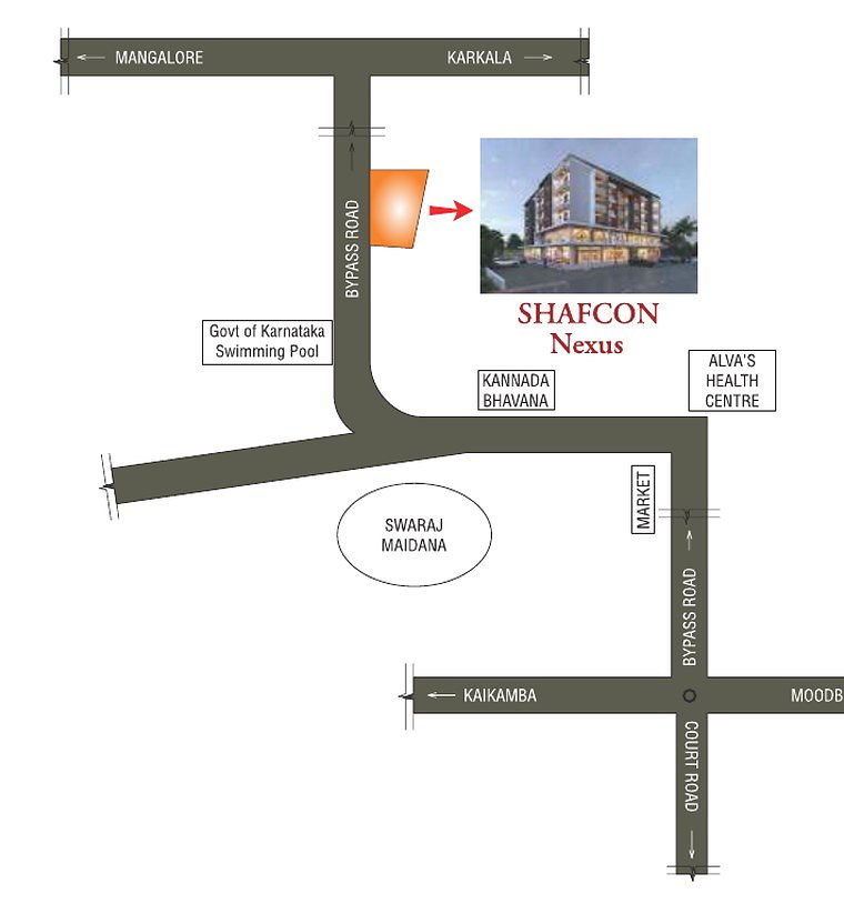 Shafcon Nexus Moodbidri location map