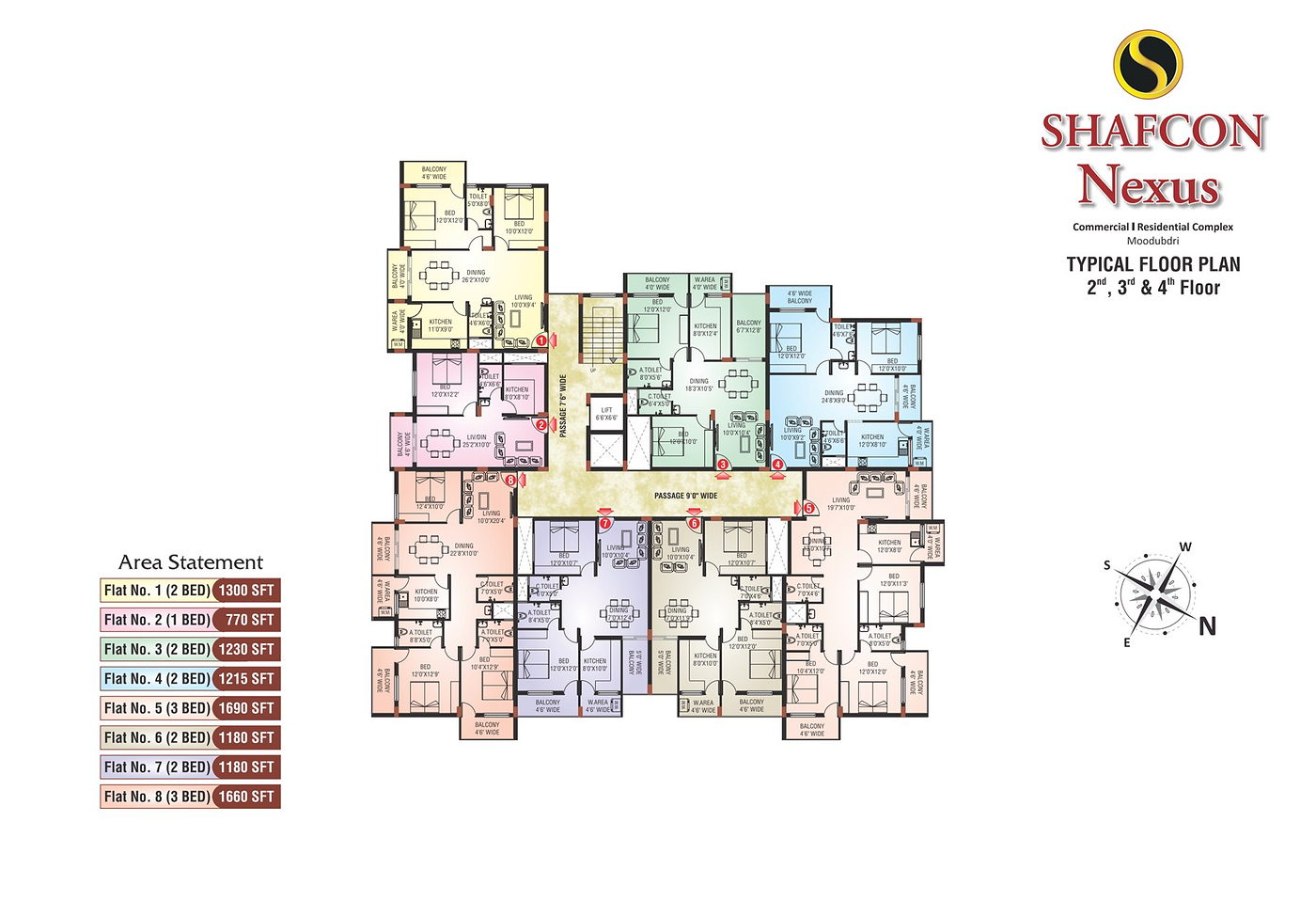 Shafcon Nexus typical floor plan