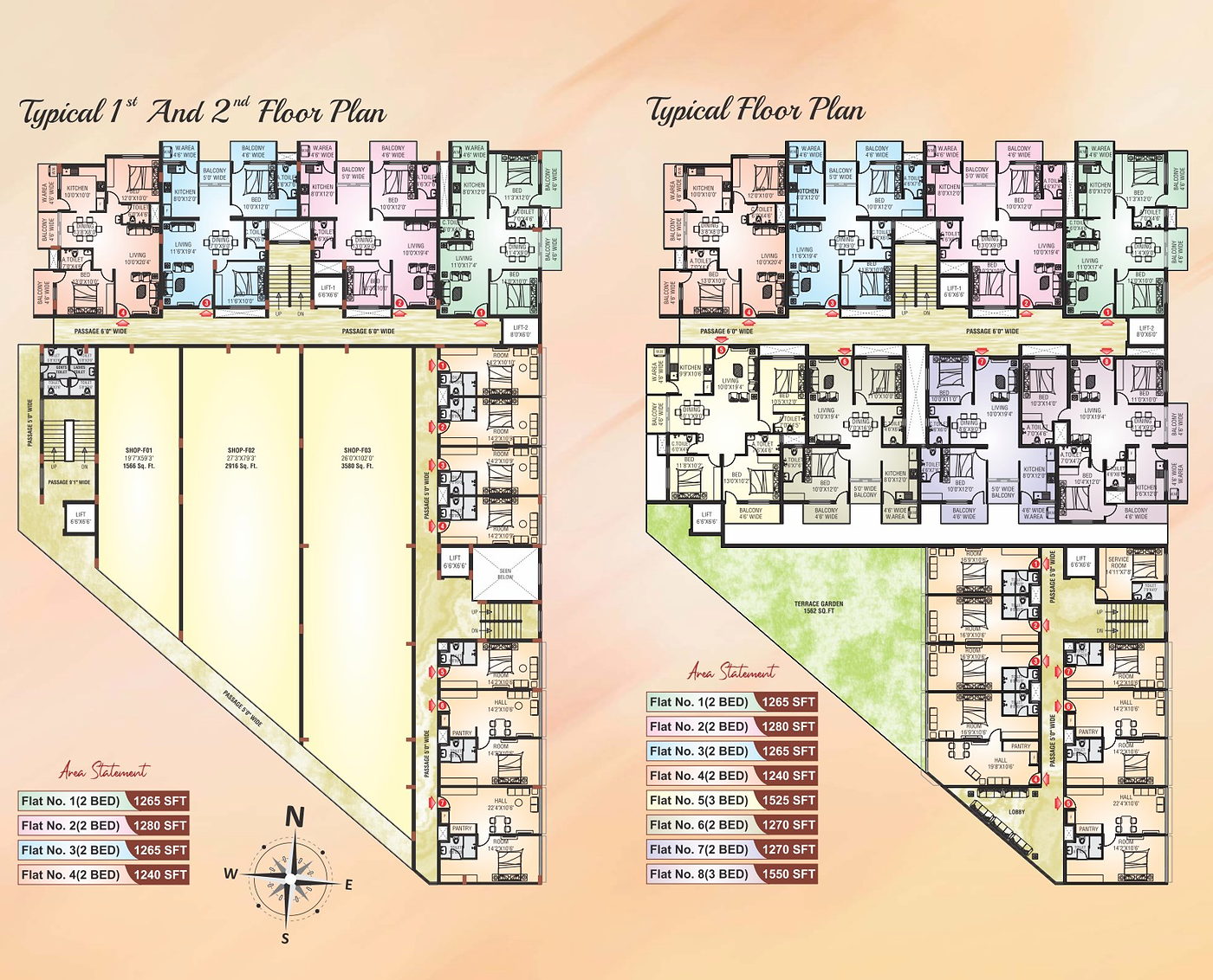 Shafcon City typical floor plans